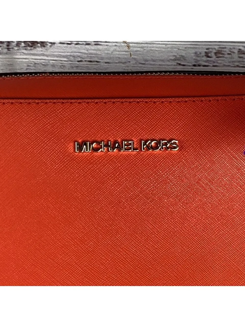 Michael Kors crossbody bag red orange summer small purse GUC‎
